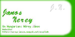 janos nerey business card