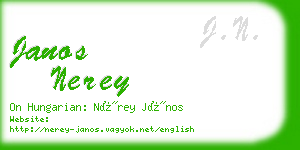janos nerey business card